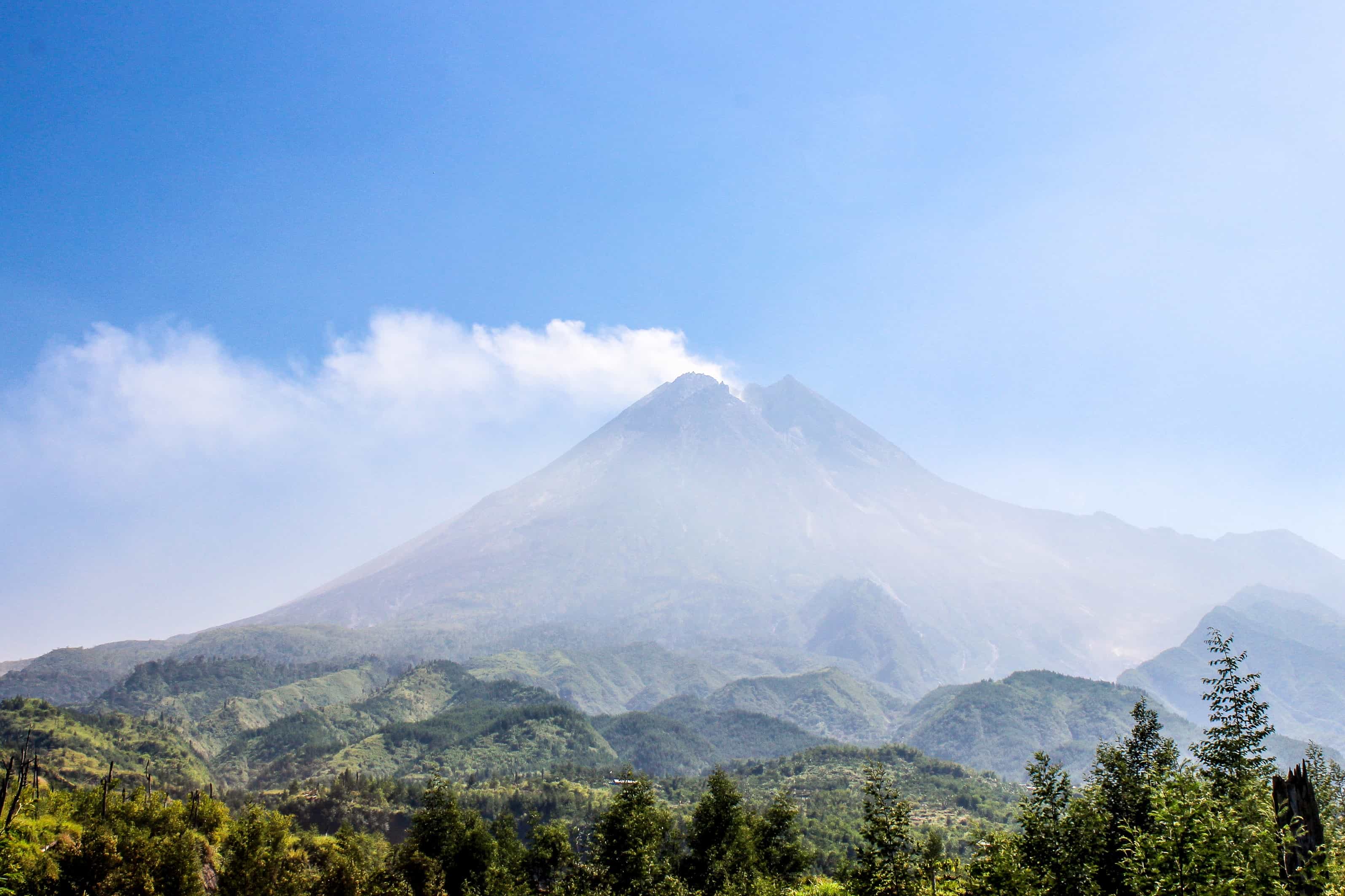 Panoramic picture of Mount Merapi